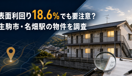 奈良県生駒市・名畑駅の高利回り物件を調査｜8戸中6戸空室の理由とは？