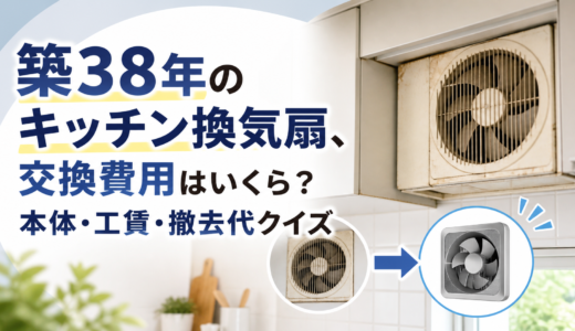 築38年のキッチン換気扇、交換費用はいくら？本体・工賃・撤去代クイズ